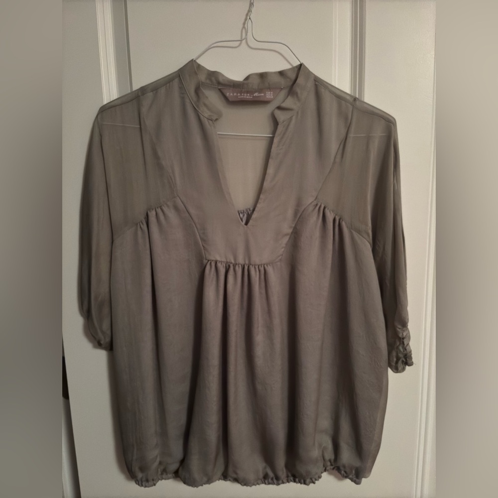 Zara blouse 100% silk